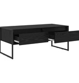 VidaXL Salontafel met lade Zwart Eiken 100 x 46 x 40 cm Bewerkt hout