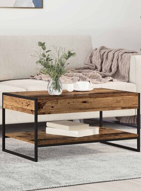 VidaXL Salontafel Oud Hout 80 x 50 x 40 cm Bewerkt hout
