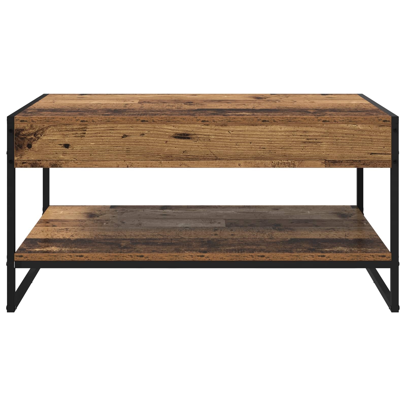 VidaXL Salontafel Oud Hout 80 x 50 x 40 cm Bewerkt hout