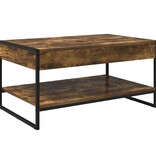 VidaXL Salontafel Rook Eik 80 x 50 x 40 cm Bewerkt hout