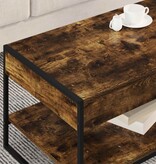 VidaXL Salontafel Rook Eik 80 x 50 x 40 cm Bewerkt hout