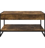 VidaXL Salontafel Rook Eik 80 x 50 x 40 cm Bewerkt hout