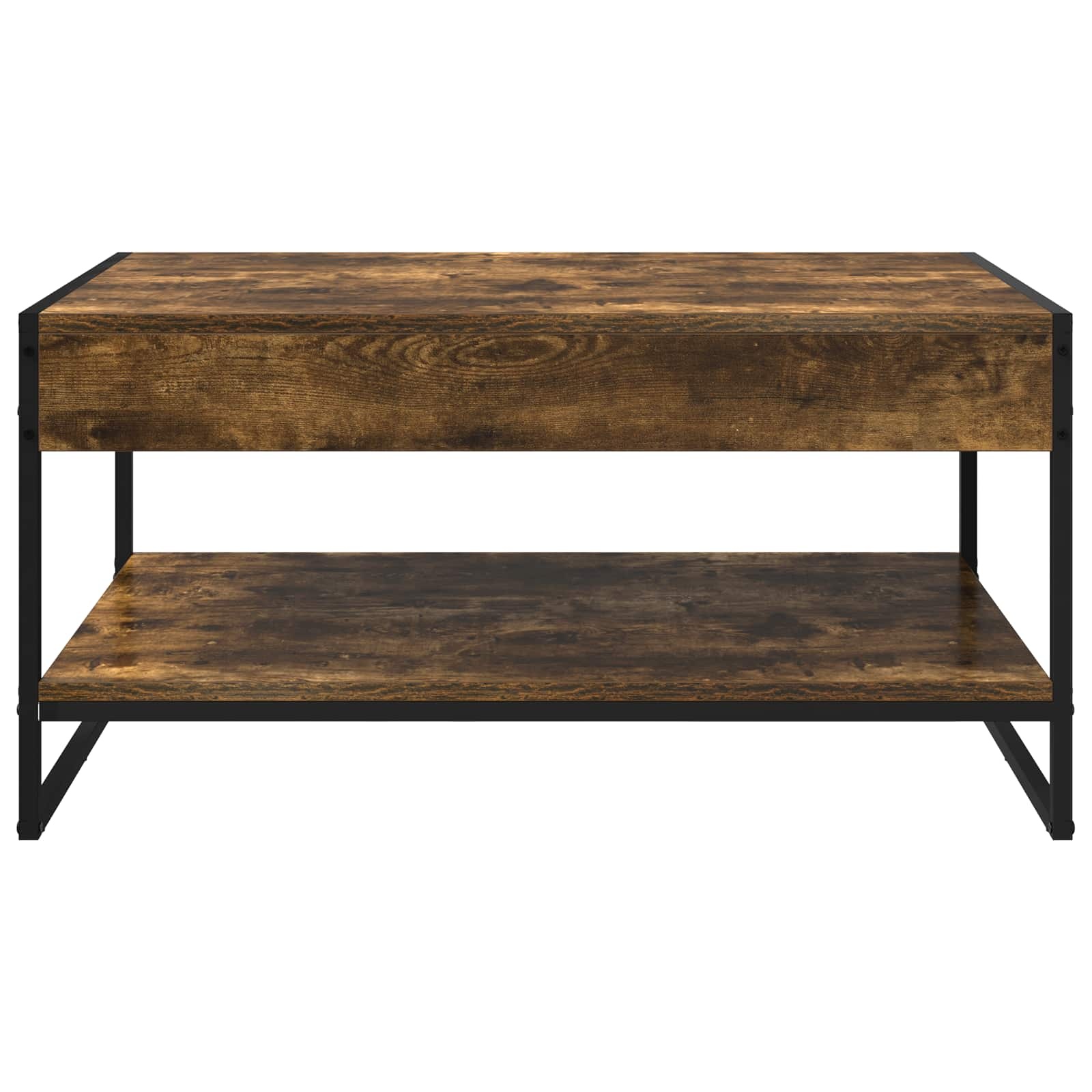 VidaXL Salontafel Rook Eik 80 x 50 x 40 cm Bewerkt hout