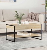 VidaXL Salontafel Sonoma 80 x 50 x 40 cm Bewerkt hout