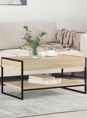 VidaXL Salontafel Sonoma 80 x 50 x 40 cm Bewerkt hout