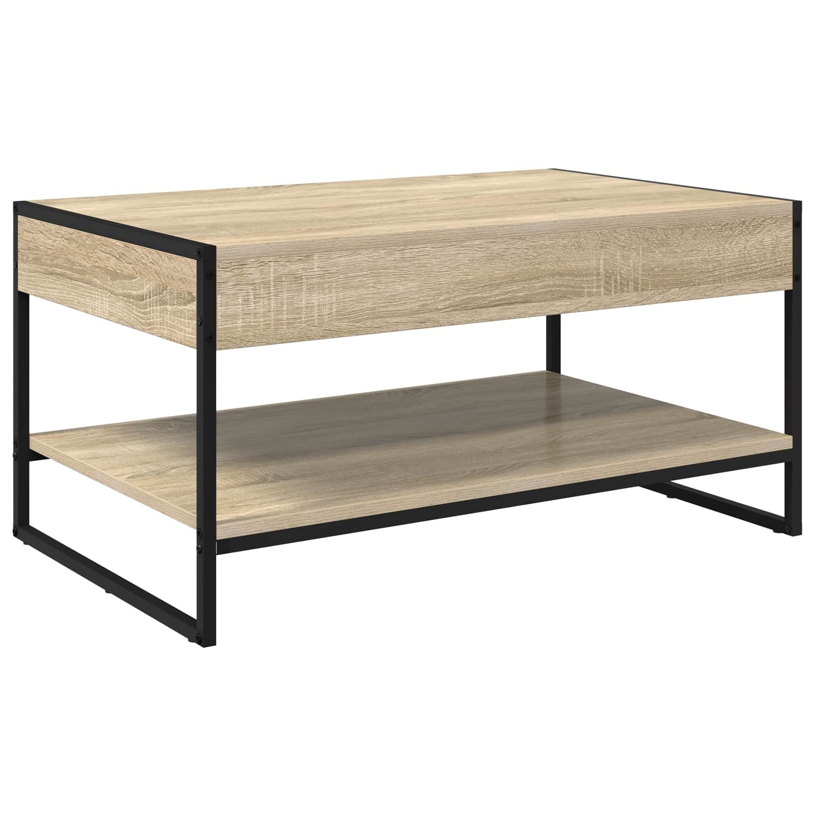 VidaXL Salontafel Sonoma 80 x 50 x 40 cm Bewerkt hout