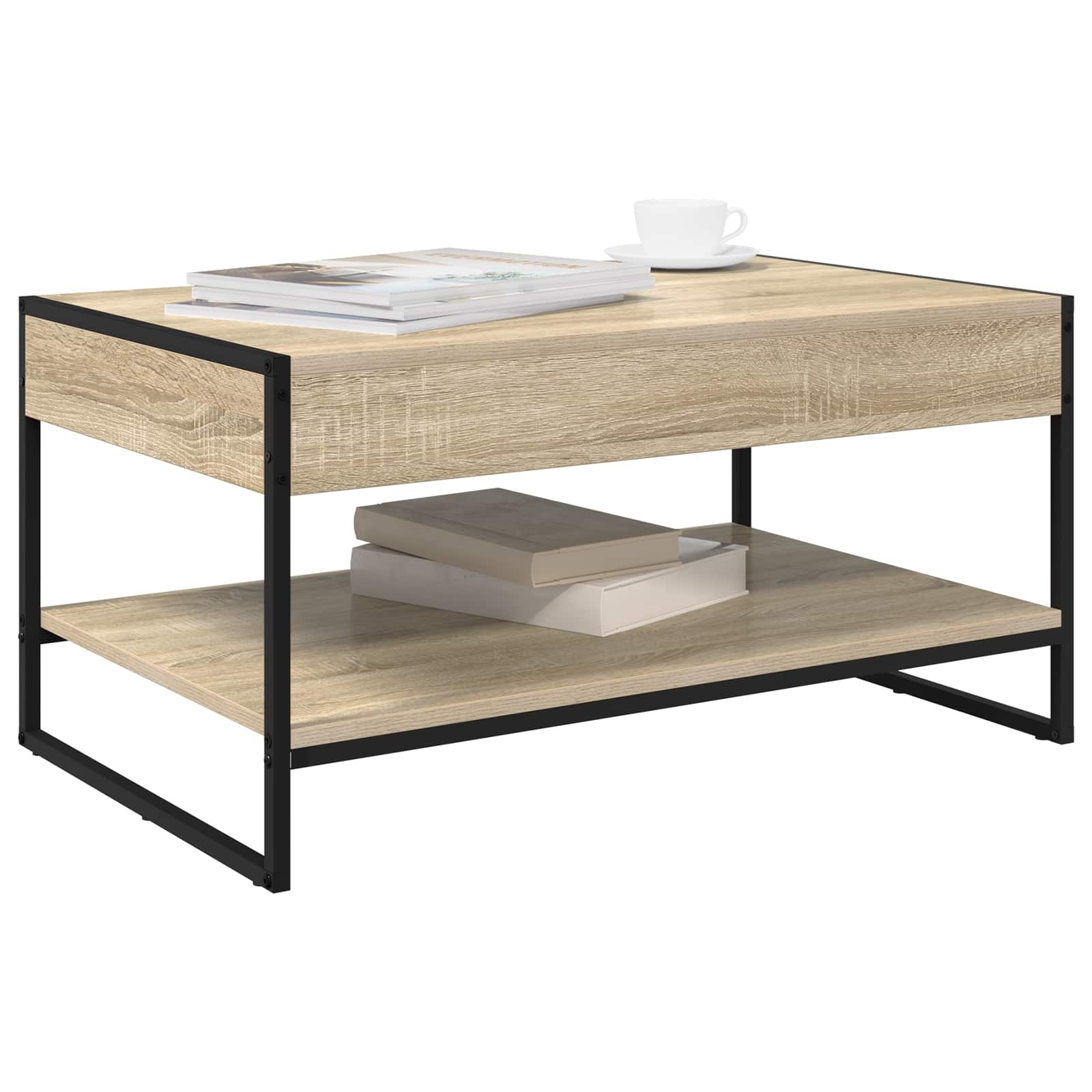 VidaXL Salontafel Sonoma 80 x 50 x 40 cm Bewerkt hout