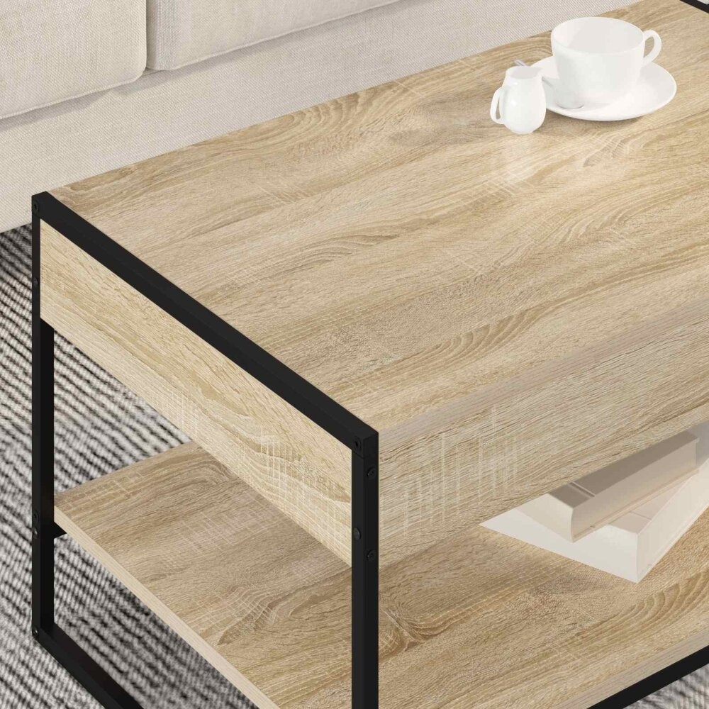 VidaXL Salontafel Sonoma 80 x 50 x 40 cm Bewerkt hout