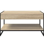 VidaXL Salontafel Sonoma 80 x 50 x 40 cm Bewerkt hout