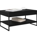 VidaXL Salontafel Zwart Eiken 80 x 50 x 40 cm Bewerkt hout