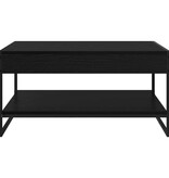 VidaXL Salontafel Zwart Eiken 80 x 50 x 40 cm Bewerkt hout