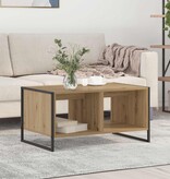 VidaXL Salontafel Ambachtelijk eiken 80 x 50 x 40 cm Bewerkt hout