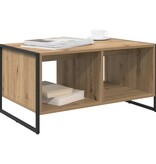 VidaXL Salontafel Ambachtelijk eiken 80 x 50 x 40 cm Bewerkt hout