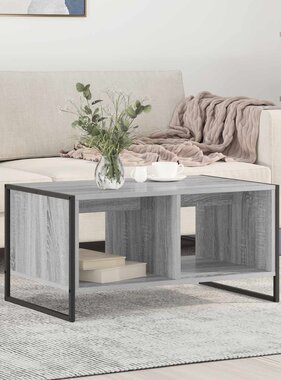 VidaXL Salontafel Grijs Sonoma 80 x 50 x 40 cm Bewerkt hout