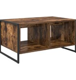 VidaXL Salontafel Rook Eik 80 x 50 x 40 cm Bewerkt hout