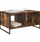 VidaXL Salontafel Rook Eik 80 x 50 x 40 cm Bewerkt hout