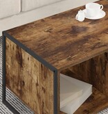 VidaXL Salontafel Rook Eik 80 x 50 x 40 cm Bewerkt hout