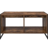 VidaXL Salontafel Rook Eik 80 x 50 x 40 cm Bewerkt hout