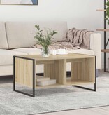 VidaXL Salontafel Sonoma 80 x 50 x 40 cm Bewerkt hout