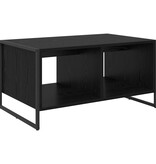 VidaXL Salontafel Zwart Eiken 80 x 50 x 40 cm Bewerkt hout