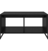 VidaXL Salontafel Zwart Eiken 80 x 50 x 40 cm Bewerkt hout