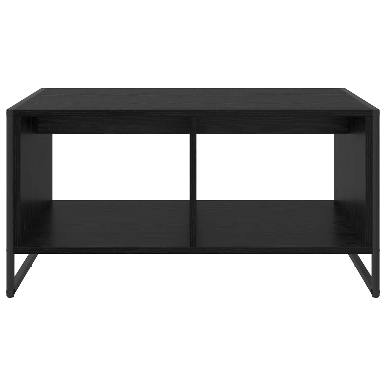 VidaXL Salontafel Zwart Eiken 80 x 50 x 40 cm Bewerkt hout