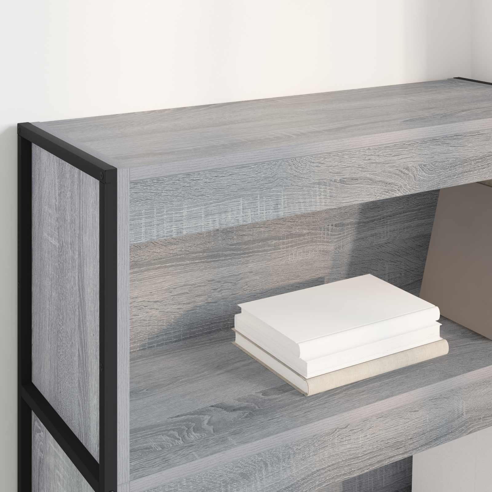 VidaXL Boekenkast Grijs Sonoma 80 x 30 x 155 cm Bewerkt hout