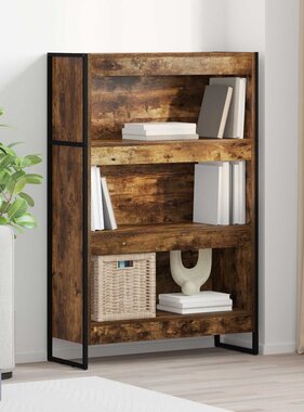 VidaXL Boekenkast Rook Eik 80 x 30 x 155 cm Bewerkt hout