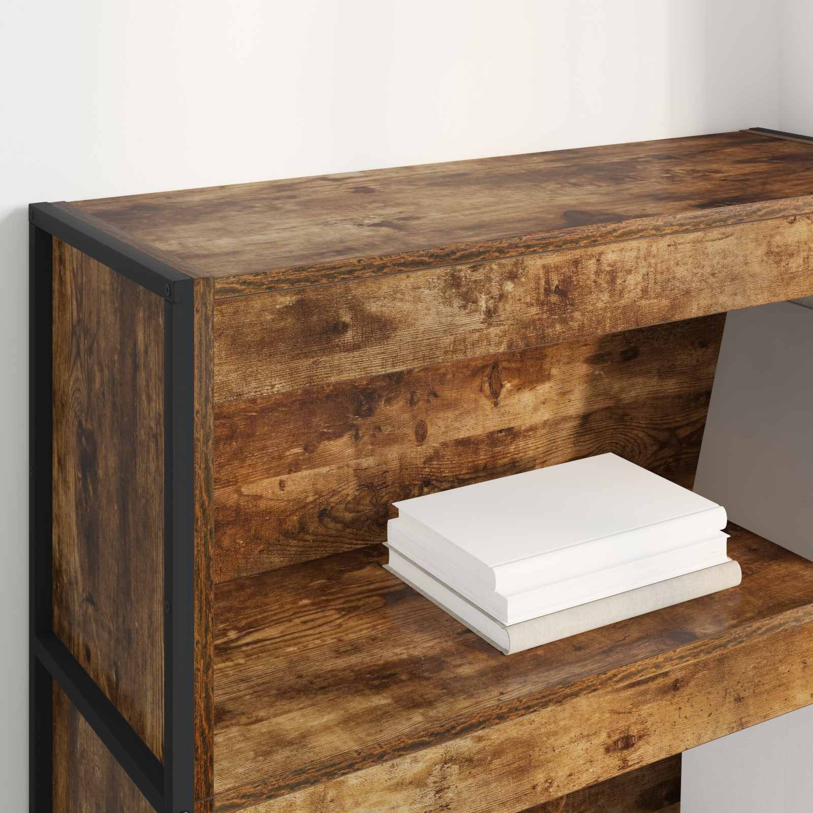 VidaXL Boekenkast Rook Eik 80 x 30 x 155 cm Bewerkt hout