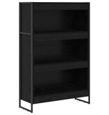 VidaXL Boekenkast Zwart Eiken 80 x 30 x 155 cm Bewerkt hout
