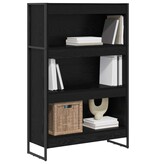 VidaXL Boekenkast Zwart Eiken 80 x 30 x 155 cm Bewerkt hout