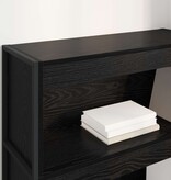 VidaXL Boekenkast Zwart Eiken 80 x 30 x 155 cm Bewerkt hout