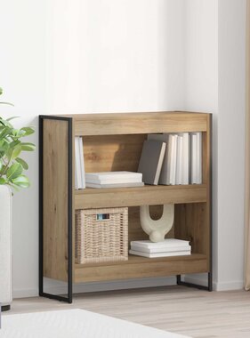VidaXL Boekenkast Ambachtelijk eiken 80 x 30 x 155 cm Bewerkt hout