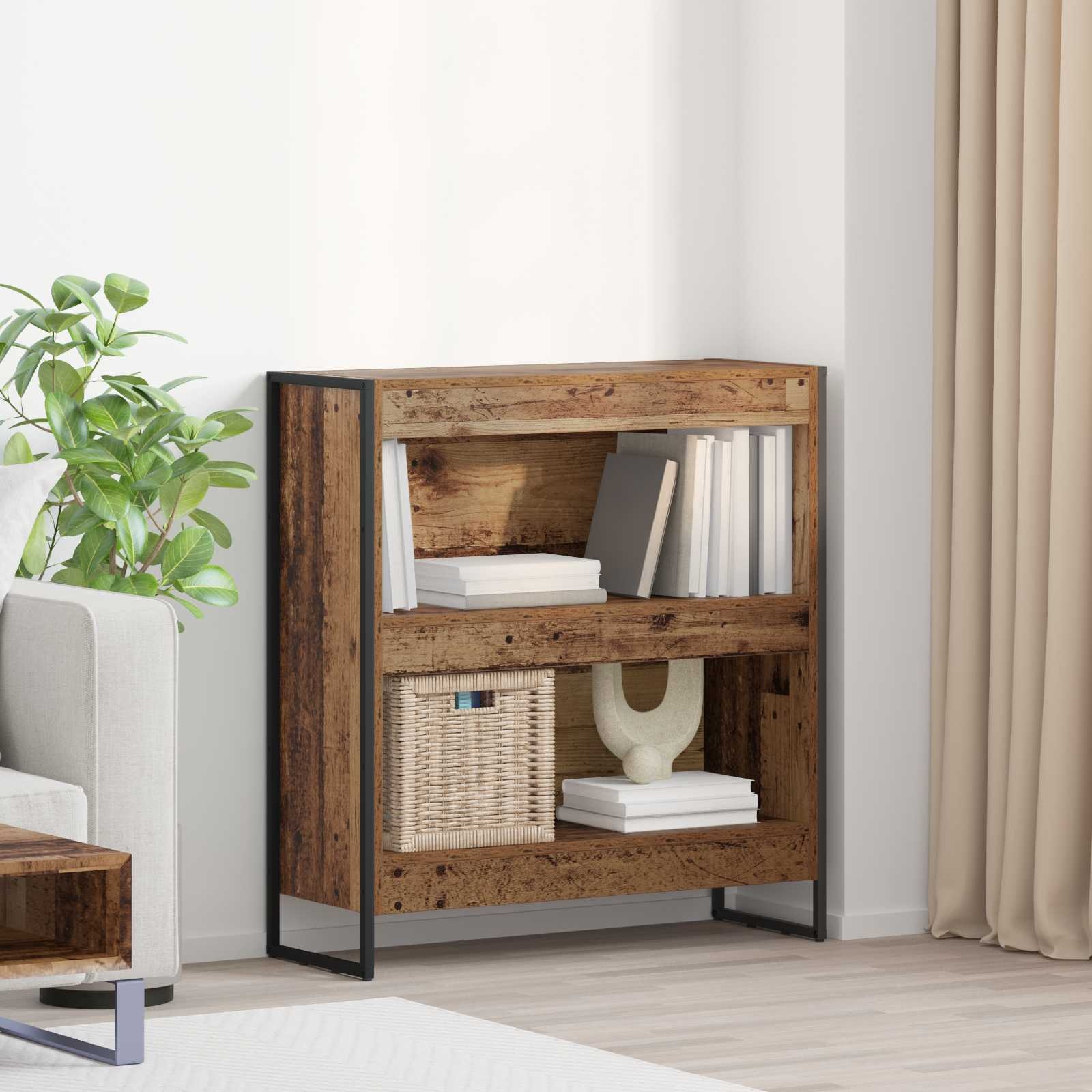 VidaXL Boekenkast Oud Hout 80 x 30 x 155 cm Bewerkt hout