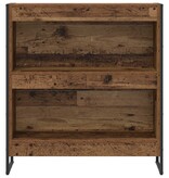 VidaXL Boekenkast Oud Hout 80 x 30 x 155 cm Bewerkt hout