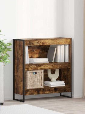 VidaXL Boekenkast Rook Eik 80 x 30 x 155 cm Bewerkt hout