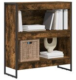 VidaXL Boekenkast Rook Eik 80 x 30 x 155 cm Bewerkt hout