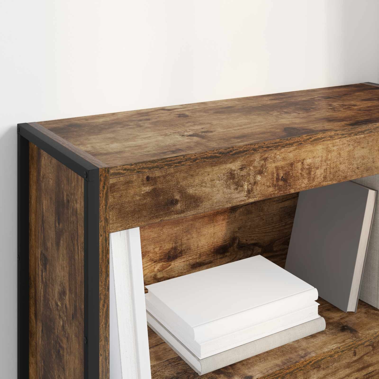 VidaXL Boekenkast Rook Eik 80 x 30 x 155 cm Bewerkt hout