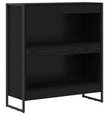 VidaXL Boekenkast Zwart Eiken 80 x 30 x 155 cm Bewerkt hout