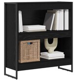 VidaXL Boekenkast Zwart Eiken 80 x 30 x 155 cm Bewerkt hout