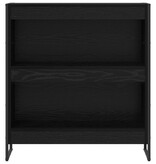 VidaXL Boekenkast Zwart Eiken 80 x 30 x 155 cm Bewerkt hout