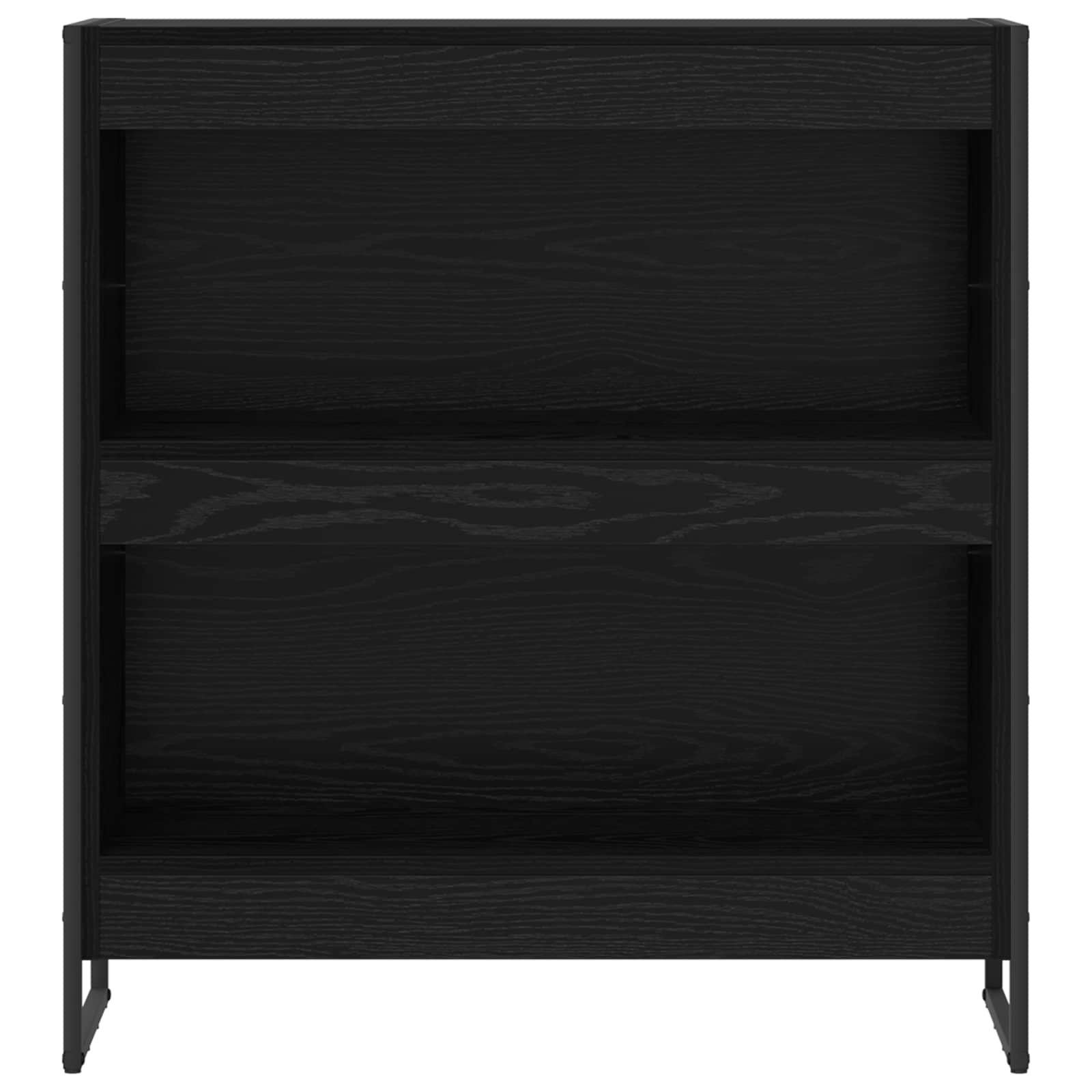 VidaXL Boekenkast Zwart Eiken 80 x 30 x 155 cm Bewerkt hout