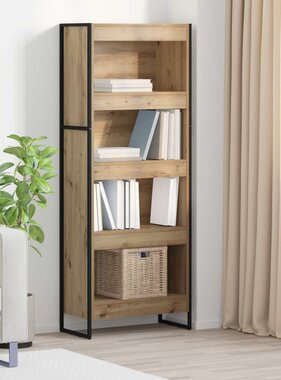VidaXL Boekenkast Ambachtelijk eiken 80 x 30 x 155 cm Bewerkt hout