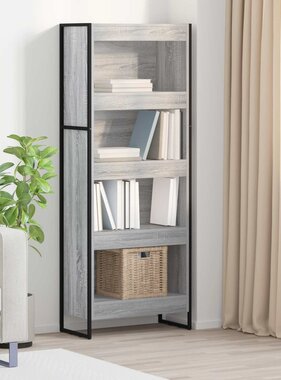 VidaXL Boekenkast Grijs Sonoma 80 x 30 x 155 cm Bewerkt hout