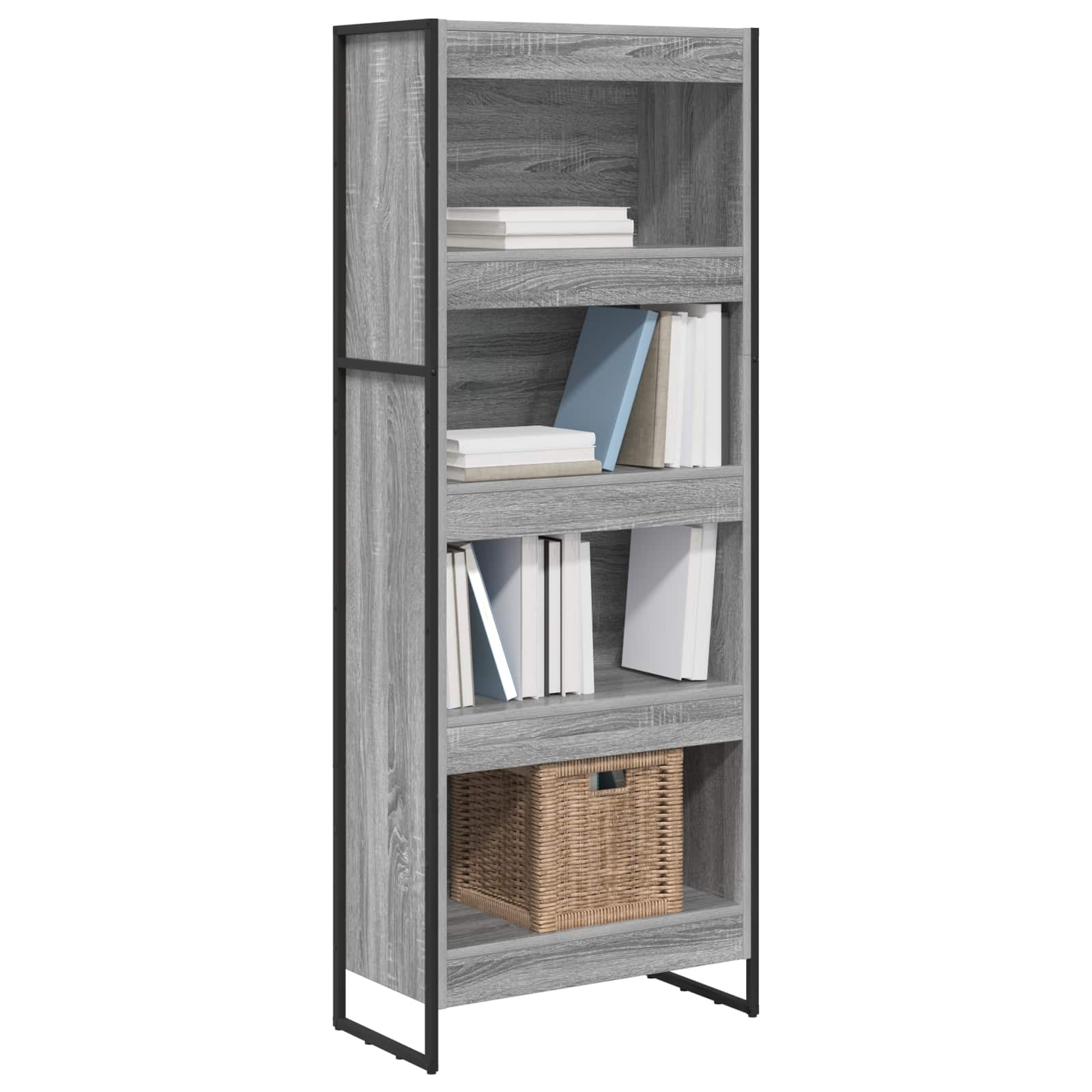VidaXL Boekenkast Grijs Sonoma 80 x 30 x 155 cm Bewerkt hout