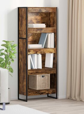 VidaXL Boekenkast Rook Eik 80 x 30 x 155 cm Bewerkt hout