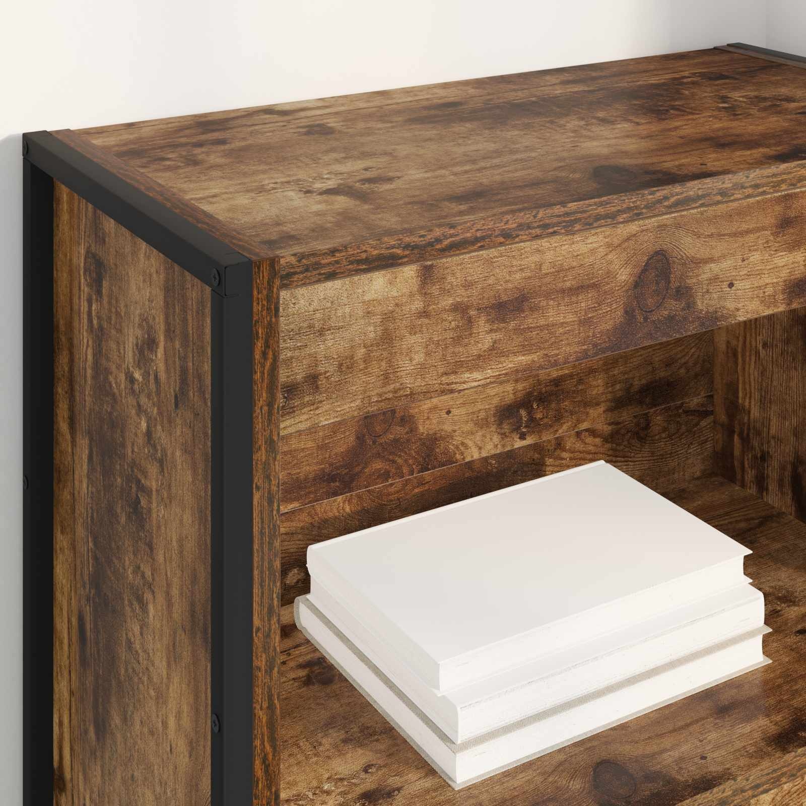 VidaXL Boekenkast Rook Eik 80 x 30 x 155 cm Bewerkt hout