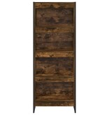 VidaXL Boekenkast Rook Eik 80 x 30 x 155 cm Bewerkt hout