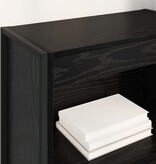 VidaXL Boekenkast Zwart Eiken 80 x 30 x 155 cm Bewerkt hout