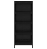 VidaXL Boekenkast Zwart Eiken 80 x 30 x 155 cm Bewerkt hout